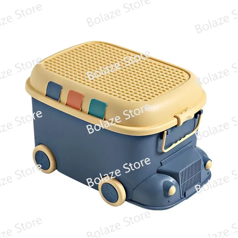 Storage Containers Children's Storage Boxes Train Modeling Organizer for Toys Moving Pulleys Toy Box Building Blocks Splicing