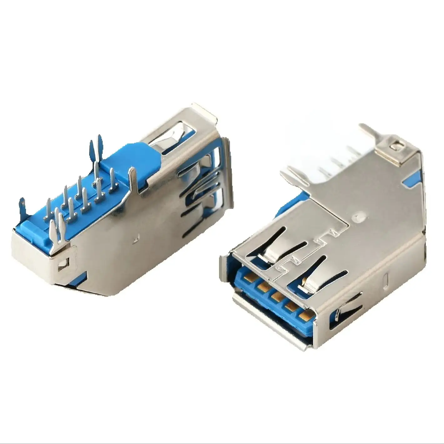USB 2.0 a Female Mount Socket Connector Vertical Side Insert 90 Degree Short/Long Type USB C Female Jack for Electronics