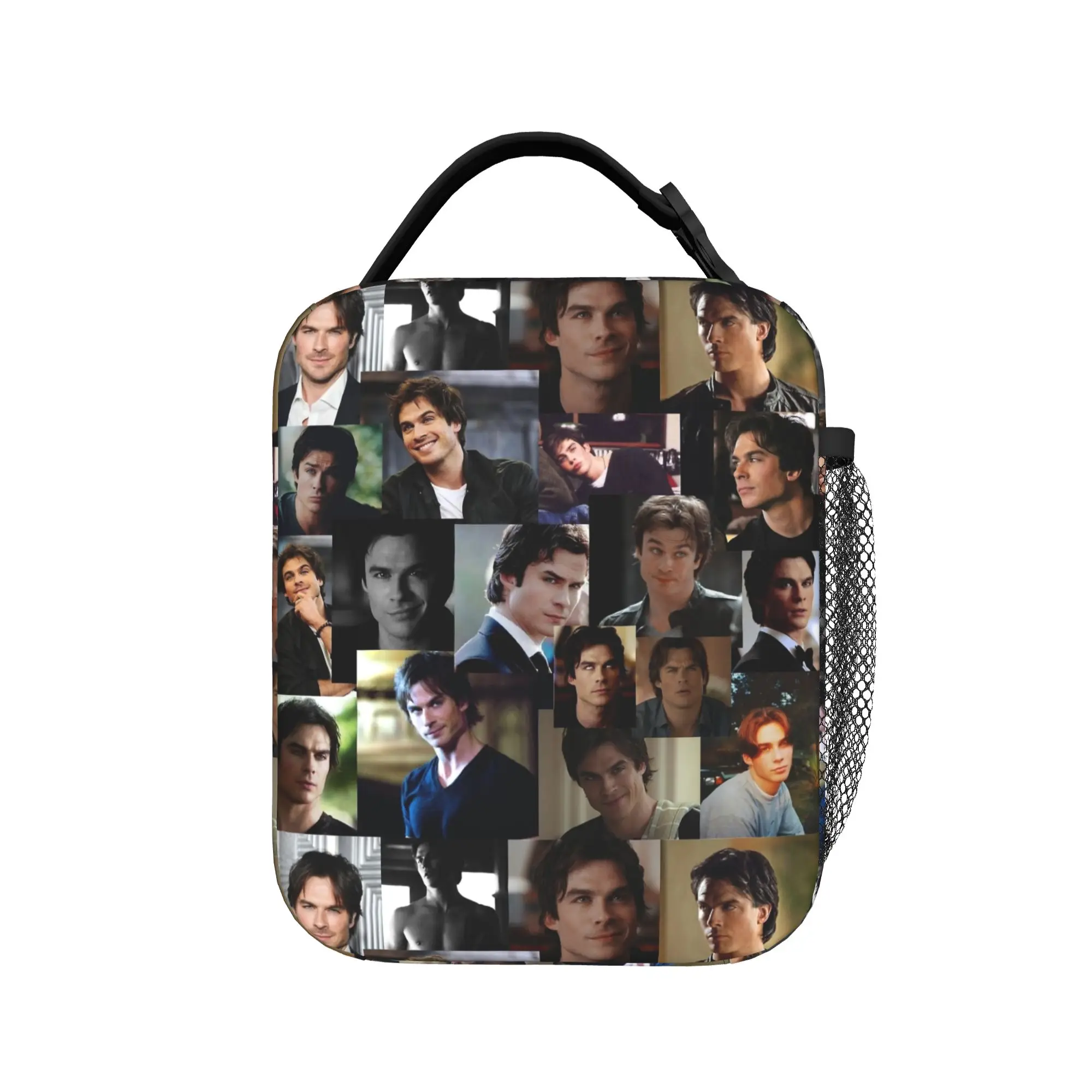The Vampire Diaries Resuable Movie Lunch Bag For Child  Office Print Lunch Box Aesthetic Oxford Thermal Tote Handbags