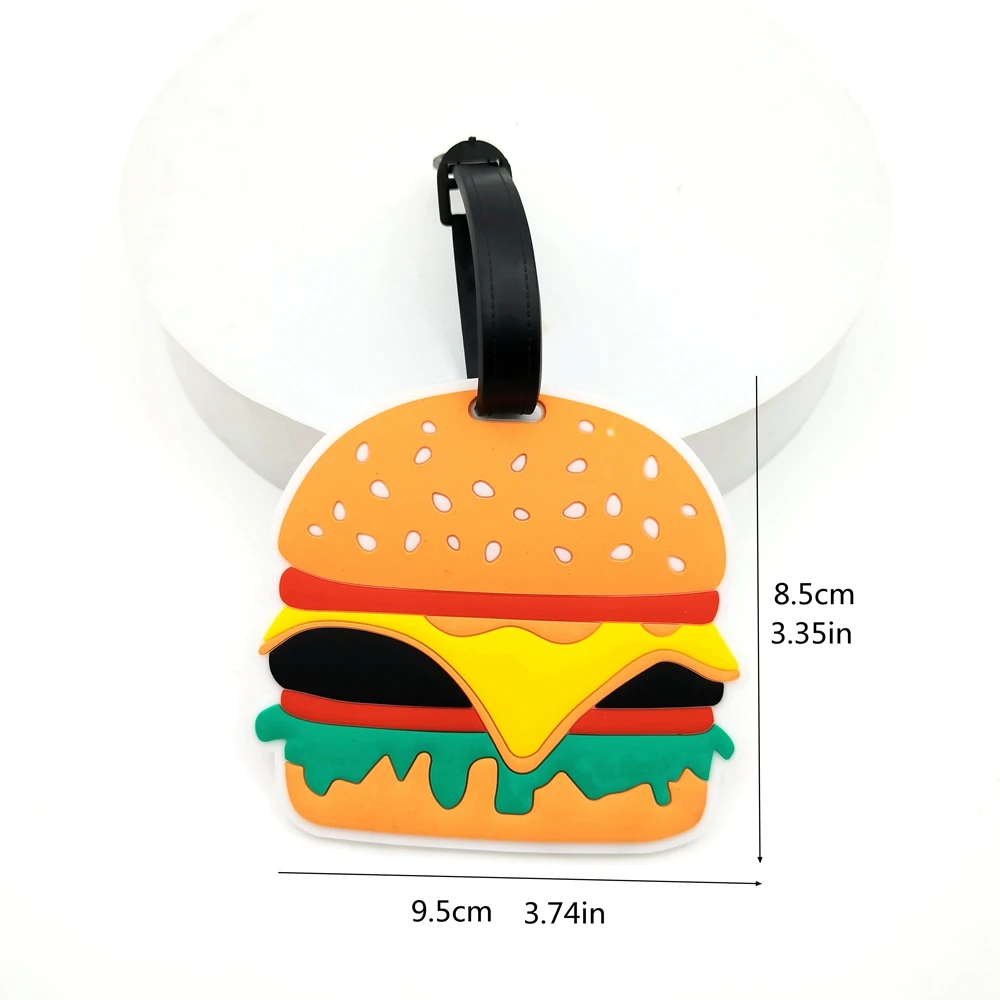 1pc Hamburg ice cream luggage tag, travel airport luggage tag, anti loss ID tag, work name tag, male and female