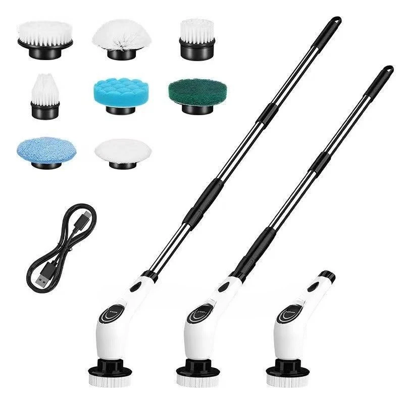 

Multifunctional display screen, electric cleaning brush, charging model, automatic rotation, household wireless, long handle