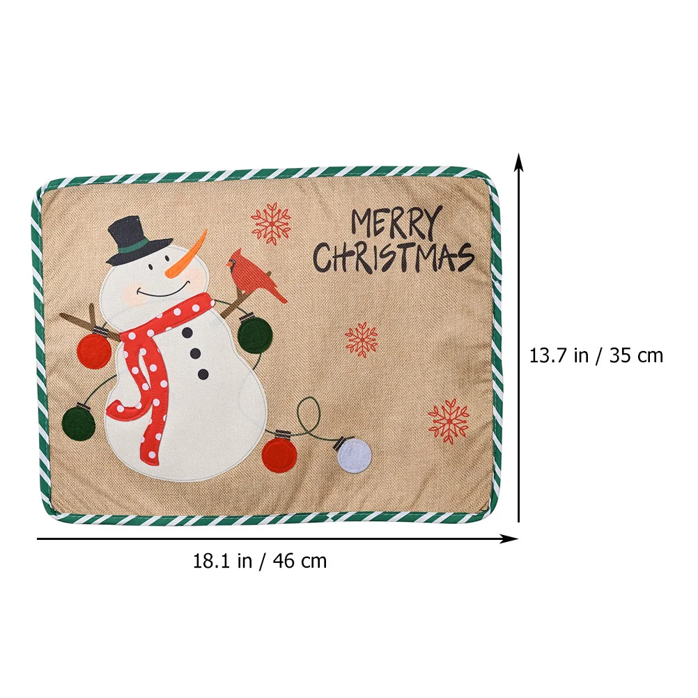 شريط تصميم عيد الميلاد المفارش القماش مكان الحصير مقاومة للحرارة المضادة للانزلاق عيد الميلاد الجدول حصيرة المنزل عشاء ديكور للطاولات الطرف