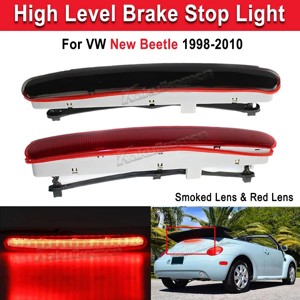 Car Rear Stop Tail Lamp Third Brake Light 1C0945097E For VW New Beetle 1C1 9C1 1998-2010 Rear Trunk Replacement Red LED Light - view 2