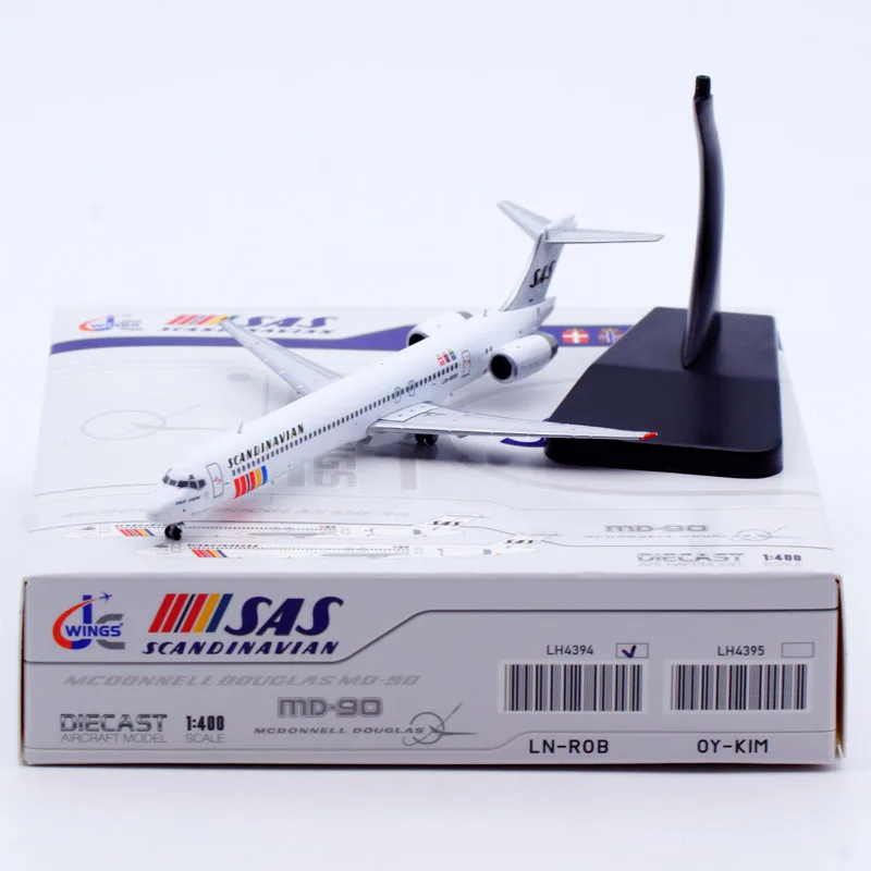 

LH4394 Alloy Collectible Plane Gift JC Wings 1:400 Scandinavian Airlines SAS MCDONNELL MD-90 Diecast Aircraft Jet Model LN-ROB