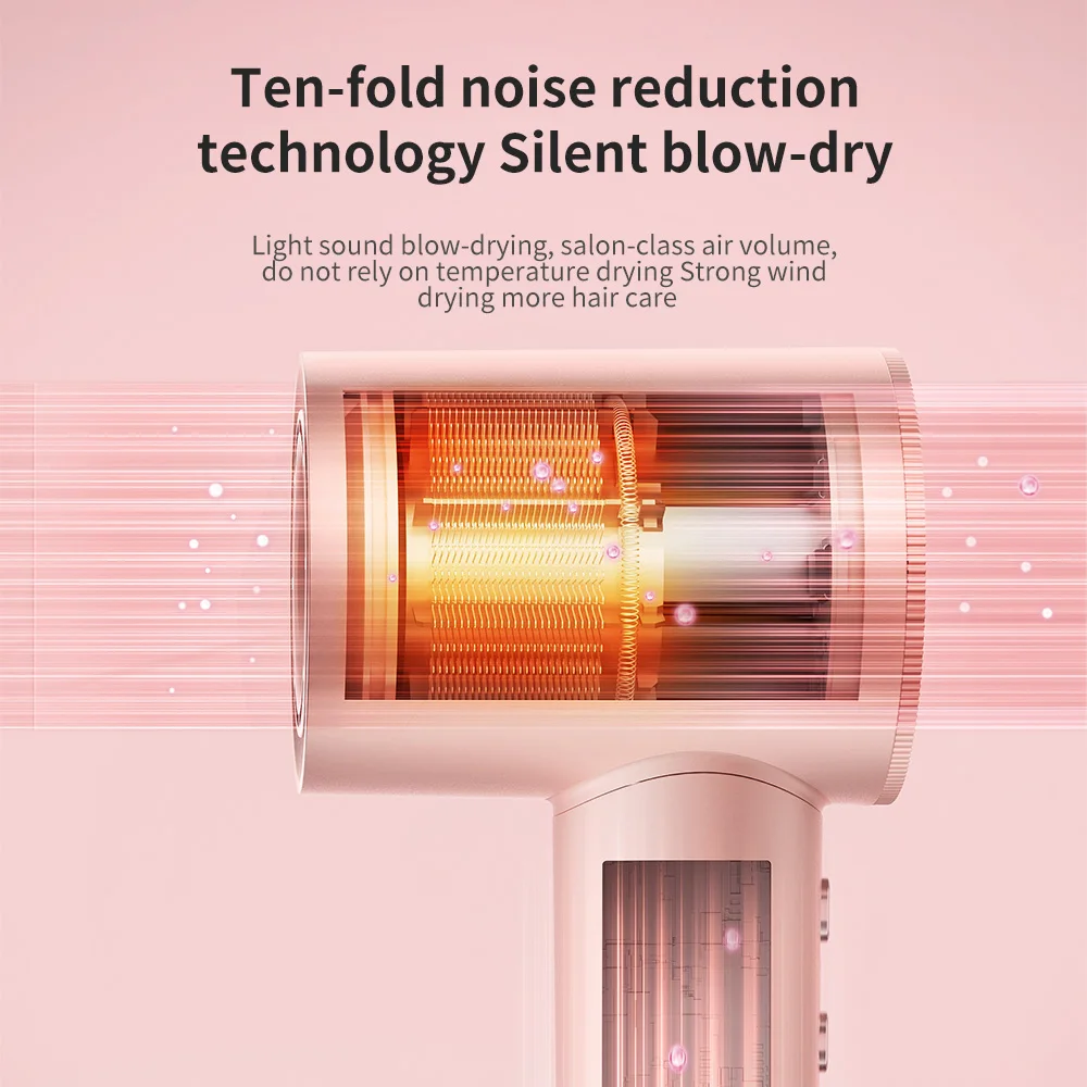 High-Speed Electric Hair Dryer Machine1600W Adjustable Temperature Professional Low Noise Fast Drying Anion Hair Care Blow Dryer image 6