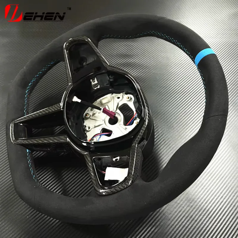 CS عجلة القيادة الكانتارا لسيارات BMW 1 2 3 4 5 6 7 8 Series G20 G26 G30 G01 G02 G80 G82 G87 F90 F95 F96 M3 M4 اكسسوارات السيارات