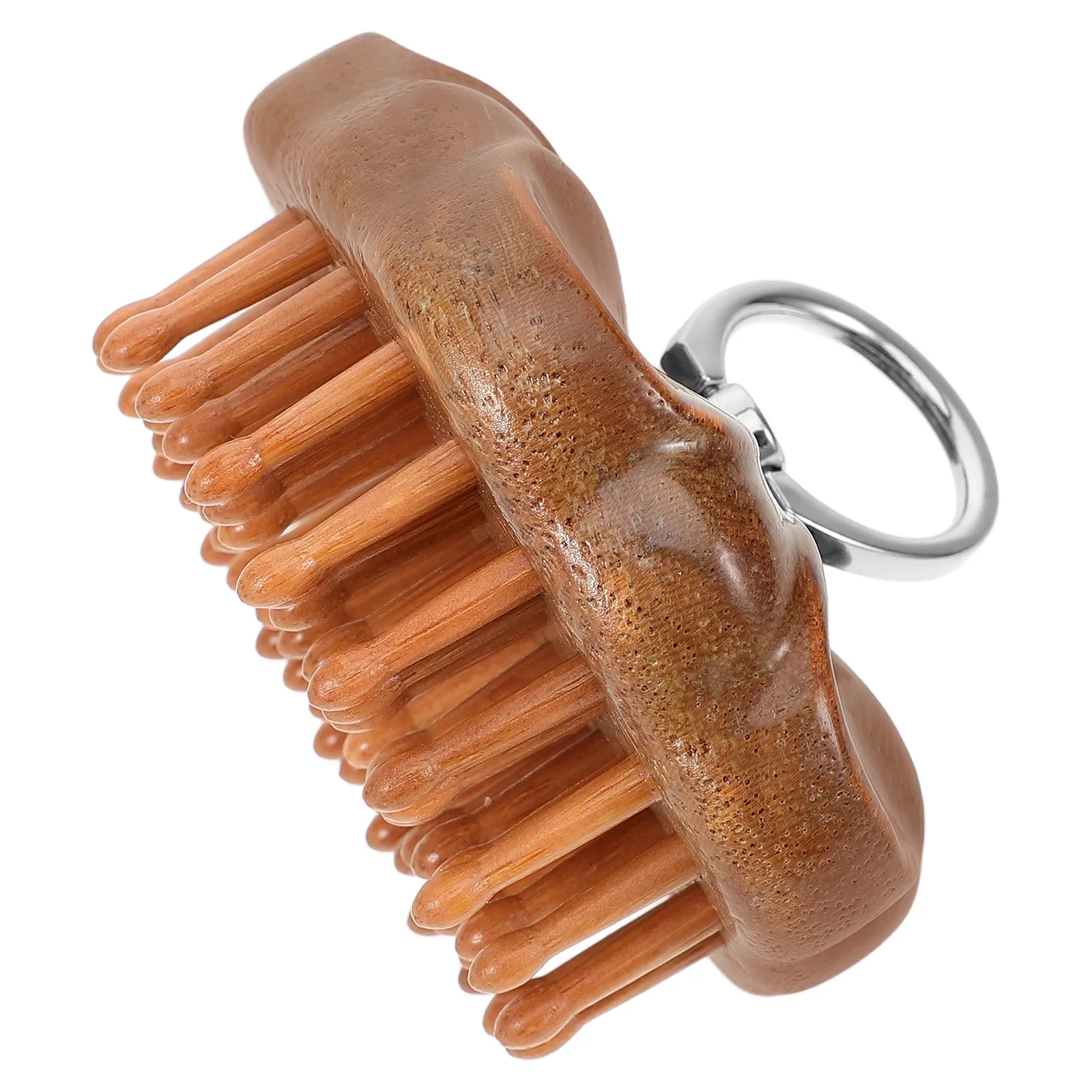

Portable Wooden Comb Spike Design for Scalp Anti static Massager H held Ebony Head Massage Tool Circular Disc Ring