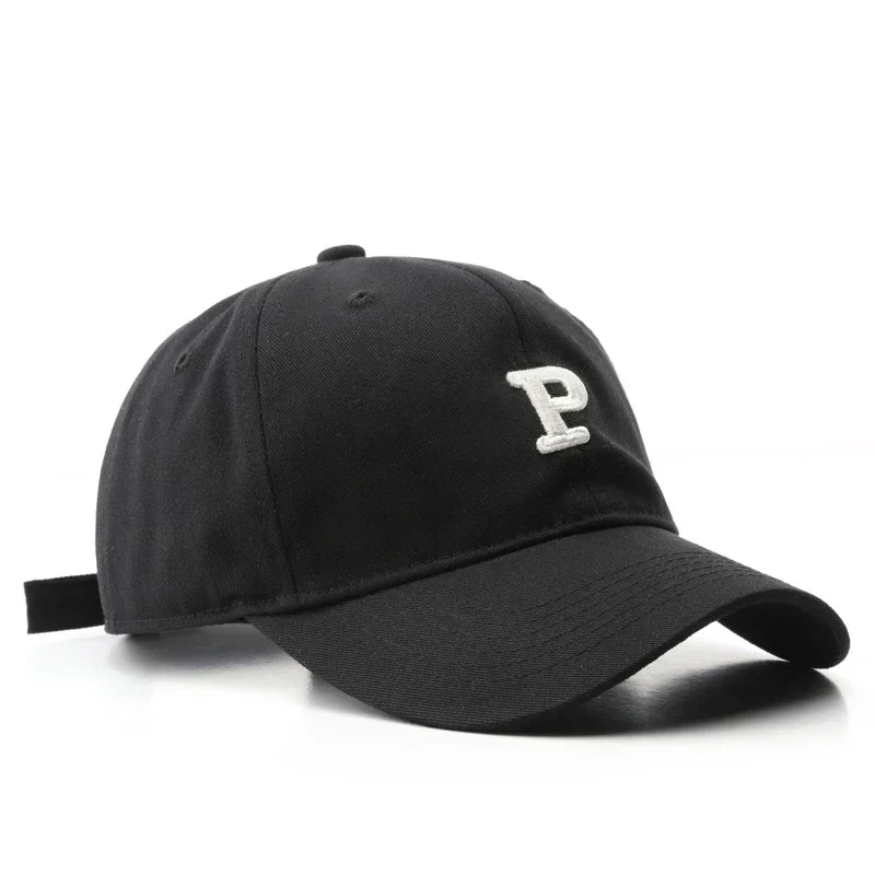 

Cotton Baseball Caps, Fashion P Letter Back Button Cap, Casual Fall Outdoor Sports Caps, Girls Hats, Unisex Gorras