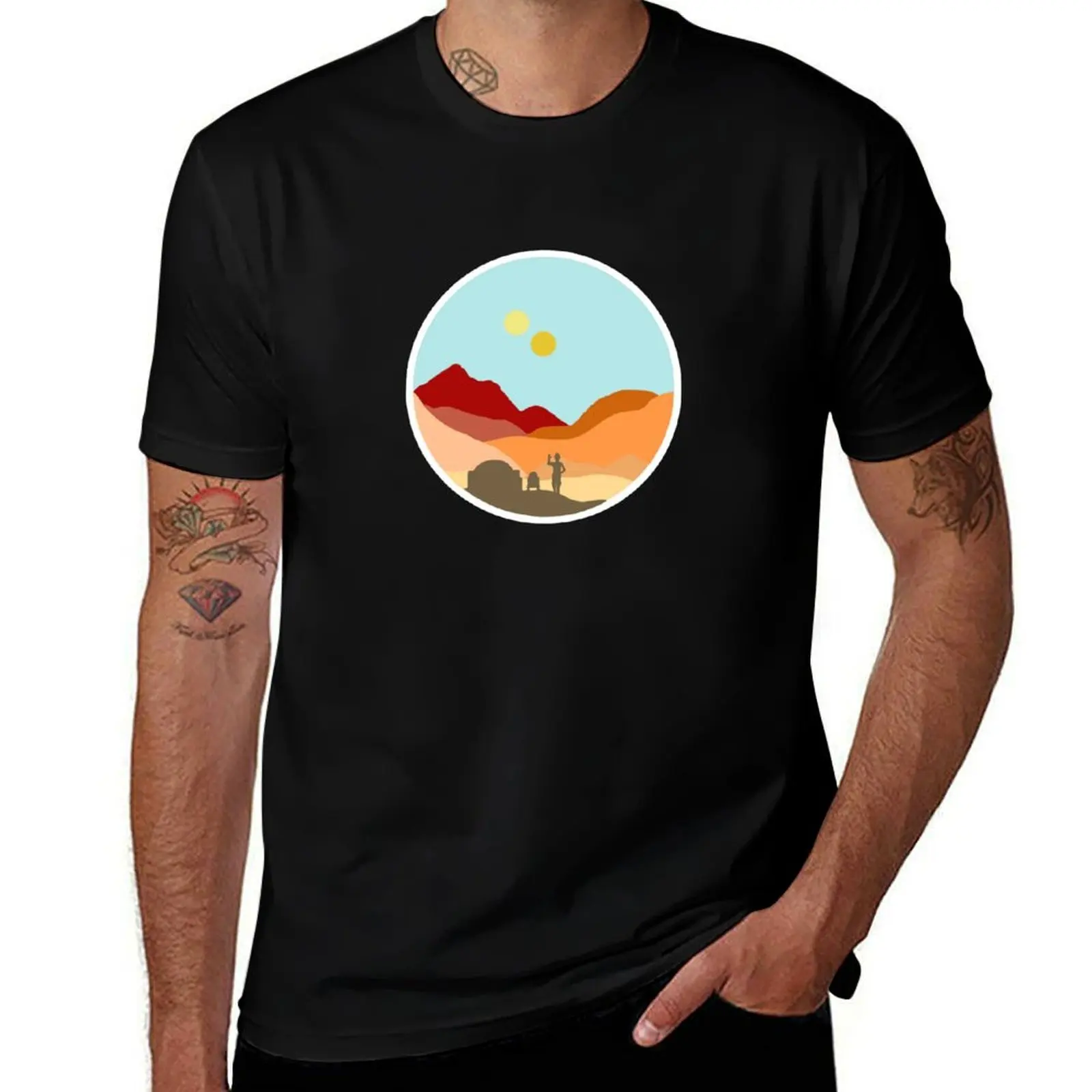 Droids in Space T-Shirt Breathable Lightweight Summer Top T-Shirt