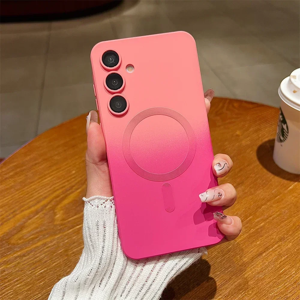 Magnetische Handyhülle für Samsung Galaxy A56 A55 A54 A35 A34 A26 S25 Edge S24 S23 Ultra S22 Plus A16 A15 A06 TPU Soft Shell Cover