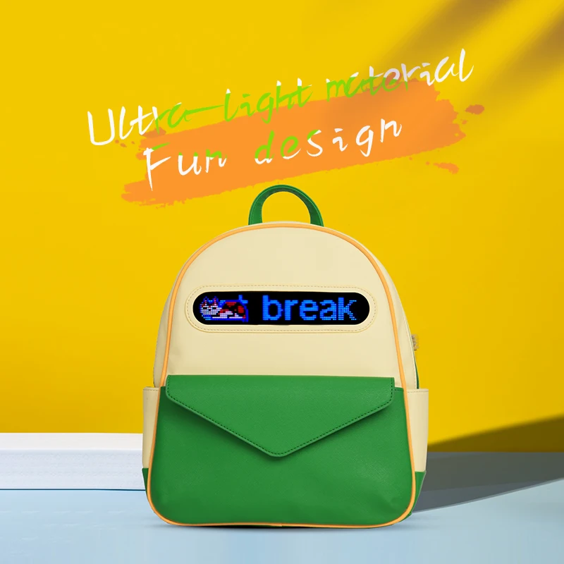 LOY شاشة LED ذكية للأولاد والبنات حقيبة مدرسية بمروحة ثلاثية الأبعاد حقيبة ظهر مدرسية عصرية للجامعة الجامعية حقيبة ظهر جديدة