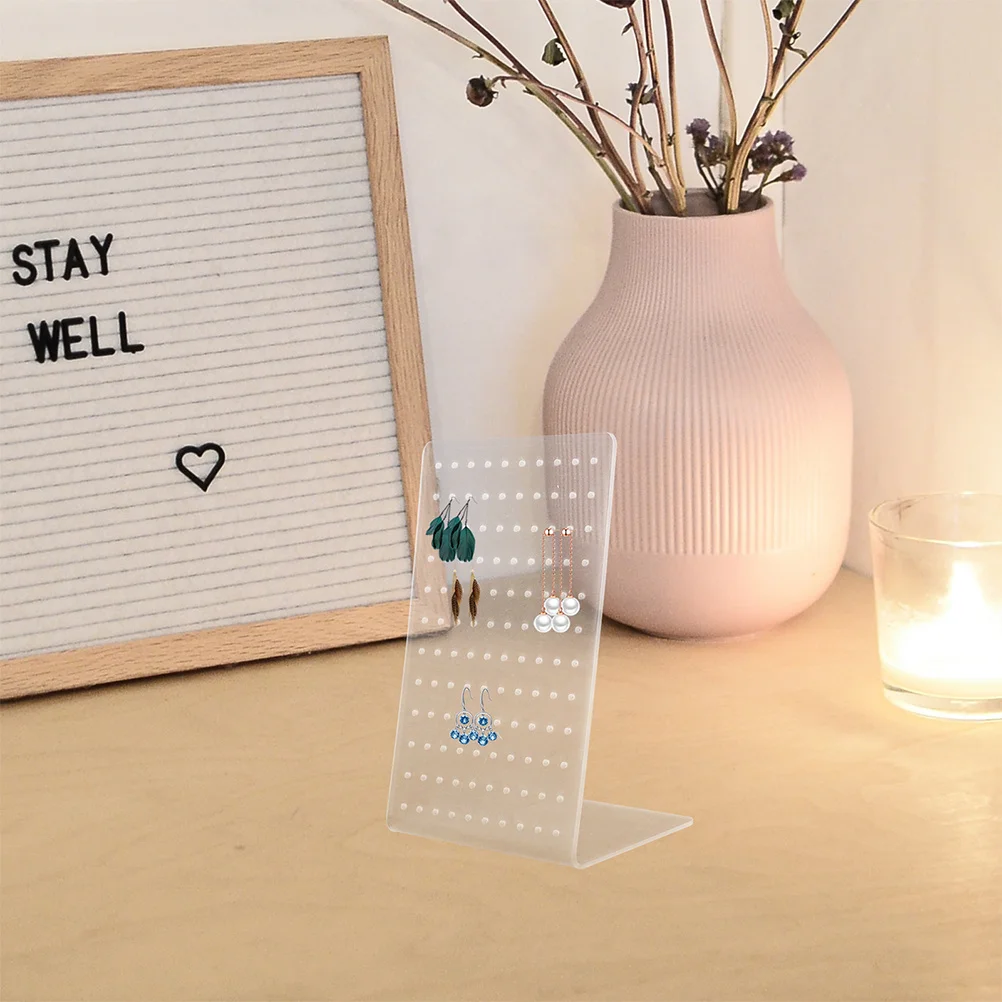 

Acrylic Jewelry Display Rack Earring Organizer Stand 120 Holes Transparent Earring Storage Holder for Home Shop Exhibition