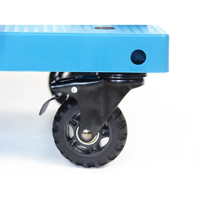 Hand-pulled cart folding portable trolley Delivery universal wheel folding trolley cart Flat trolley with brakes