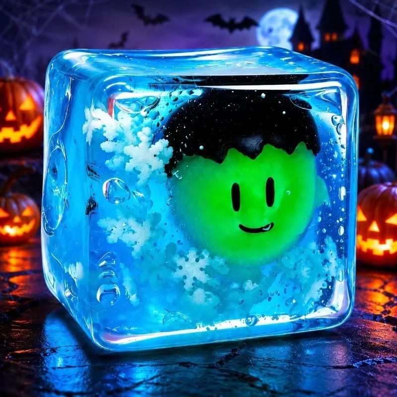 2026 New Luminous Halloween Spooky Squishy Cubes, Cartoon Characters Soft Squeeze ASMR Decompression Party Favor Gifts 2