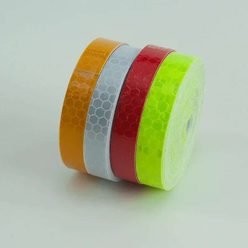 1cm * 2/3/8/10/20m Reflective Tapes Self-adhesive Warning Strips Night Safety Stickers For Bicycle,Car,Motorbike,Van,Work Site