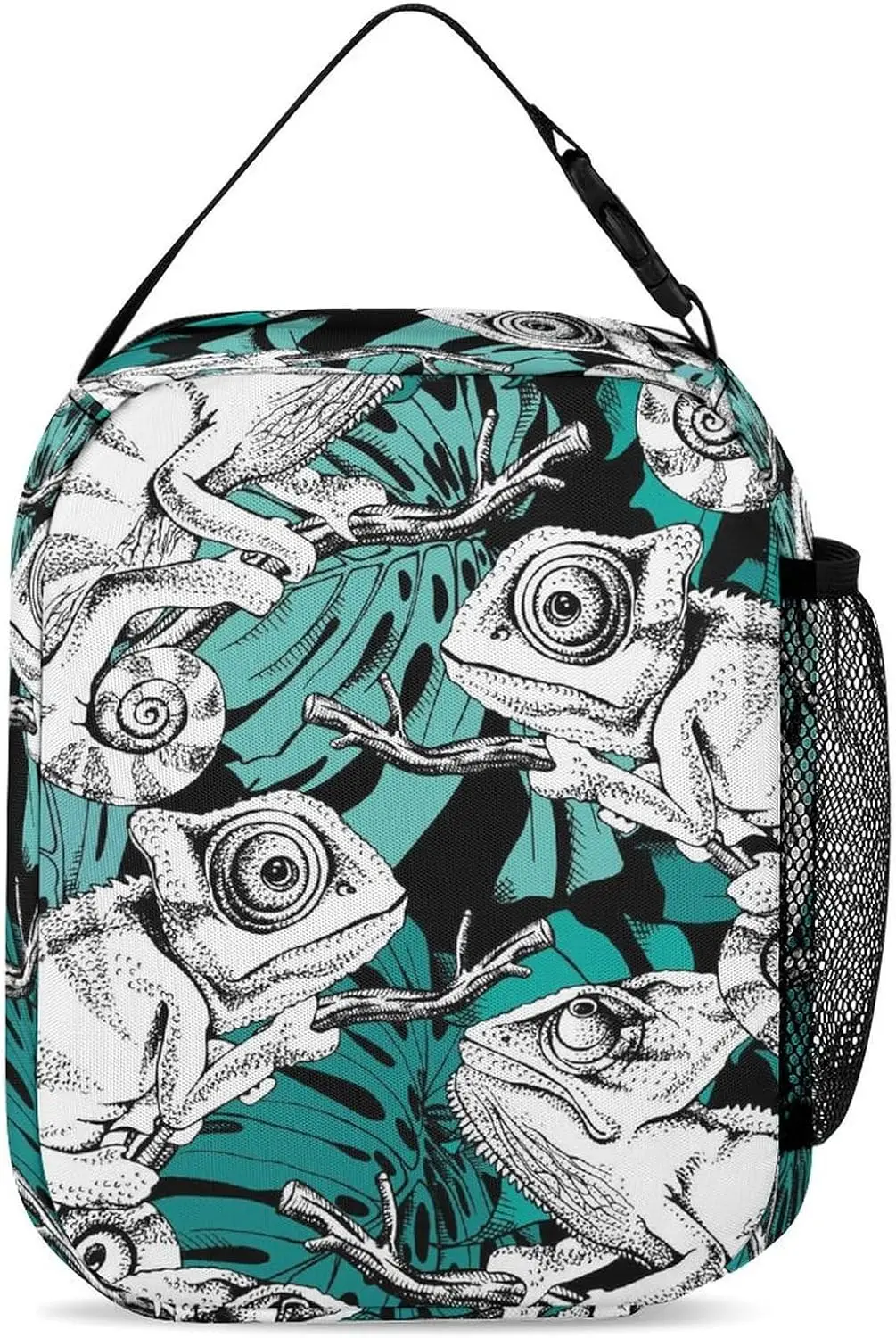 

Lunch Box Lunch Bag for Men Women Chameleon Branch Monstera Leaf Reusable lunch Bags