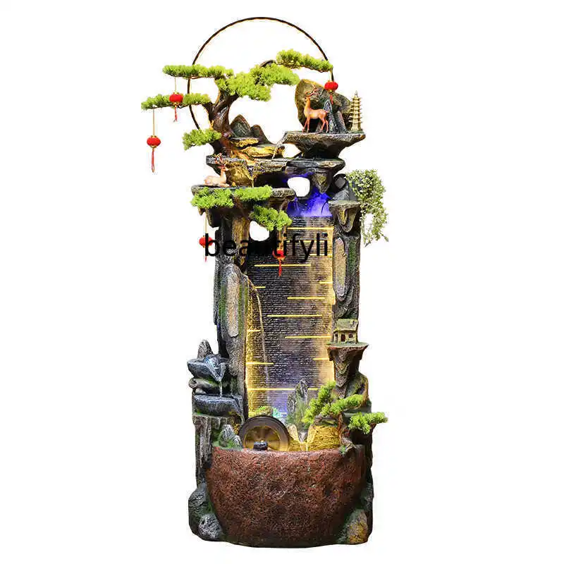 

Floor-standing wealth-generating ornaments, courtyard outdoor feng shui wheel circulating water landscaping ornaments