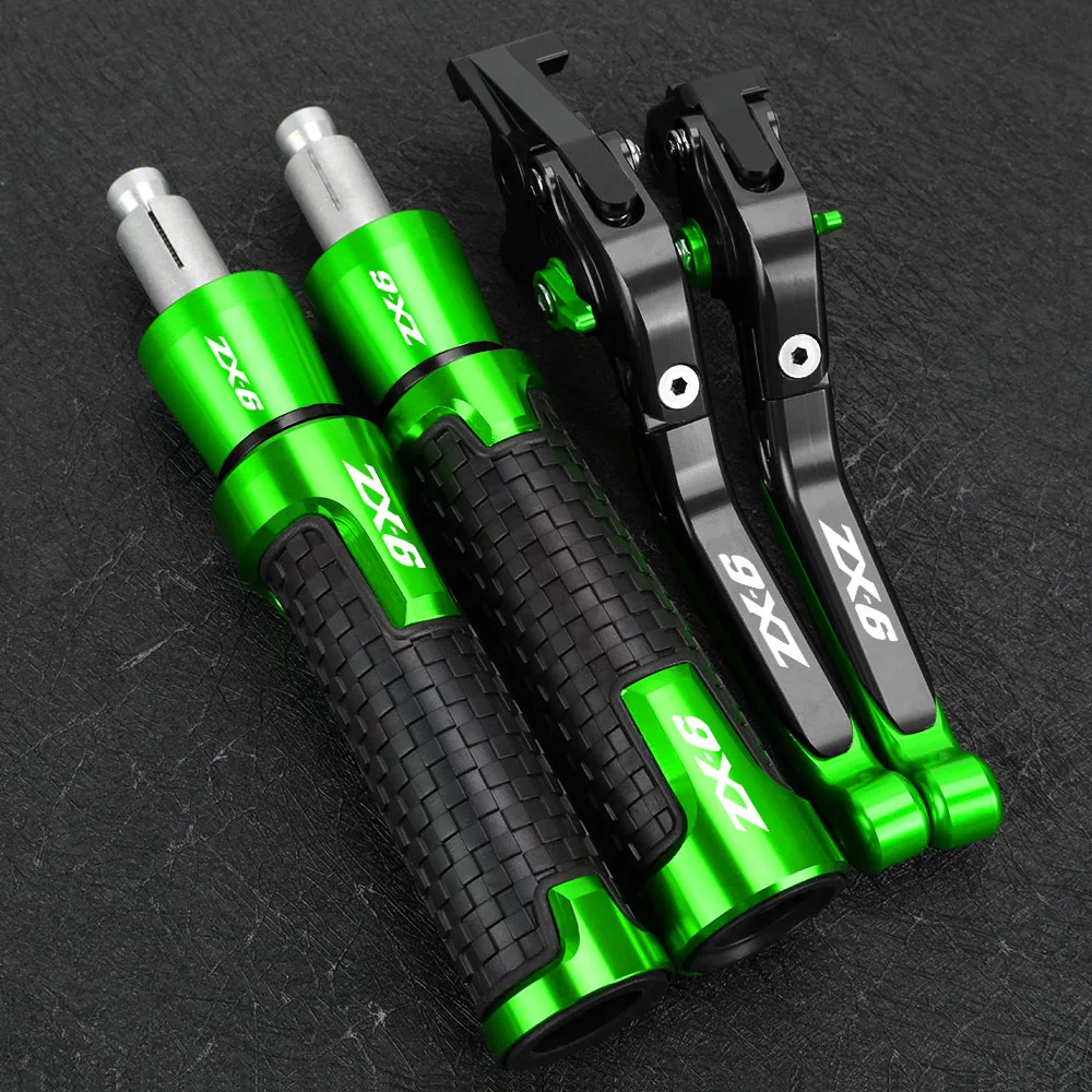 

Motorcycle CNC Aluminum For KAWASAKI ZX-6 1990-1999 Brake Clutch Lever Handlebar Handle Grips Ends ZX6 1998 1997 1996 1995 1994