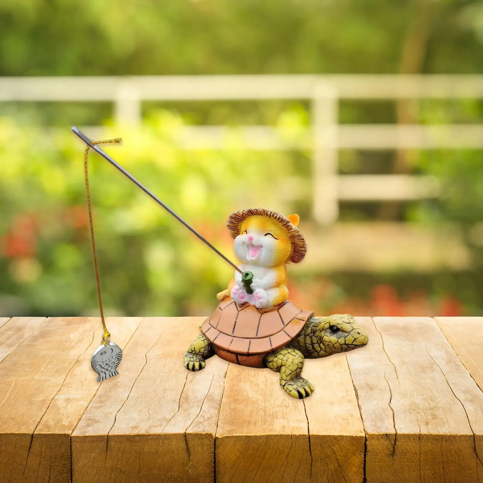 

Садовая статуя черепахи, кошки, фигурка из смолы, Коллекционная фигурка, украшение для