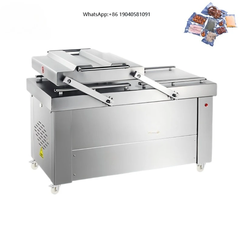 FKJX Fresh-keeping Vacuum Sealing Machine Double Chamber Packaging Prefabricated Dishes Corn Dumplings Vacuum Packaging