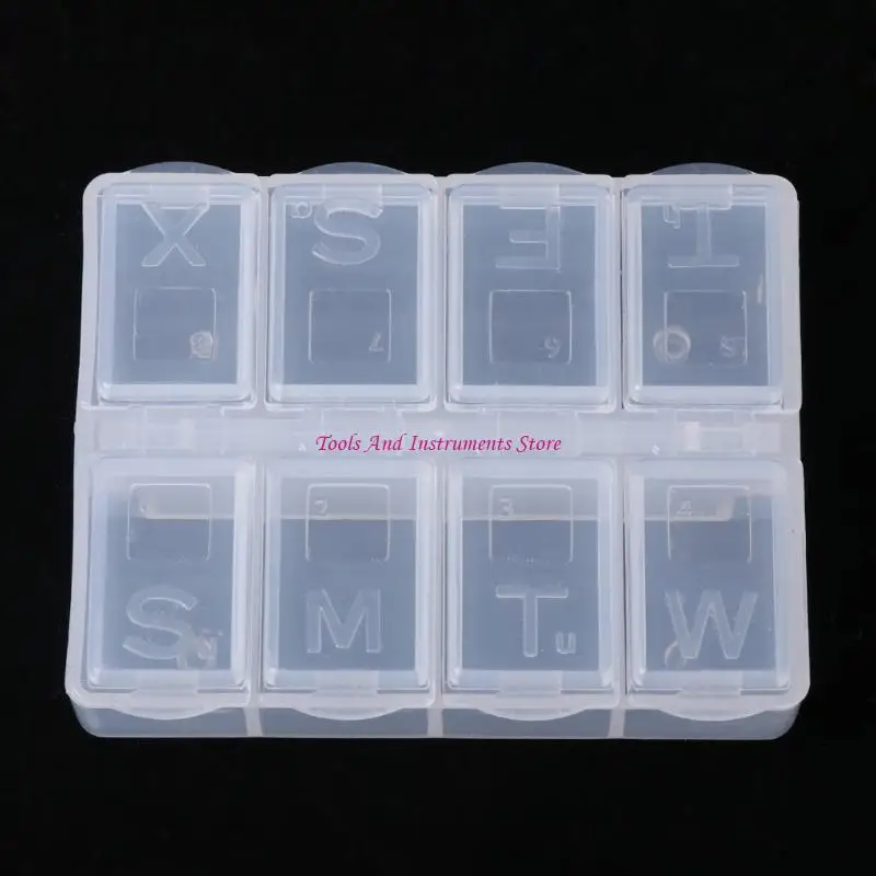 8 Grids Plastic Storage Box for Case Home Jewelry Beads for Pill Boxes C7AC