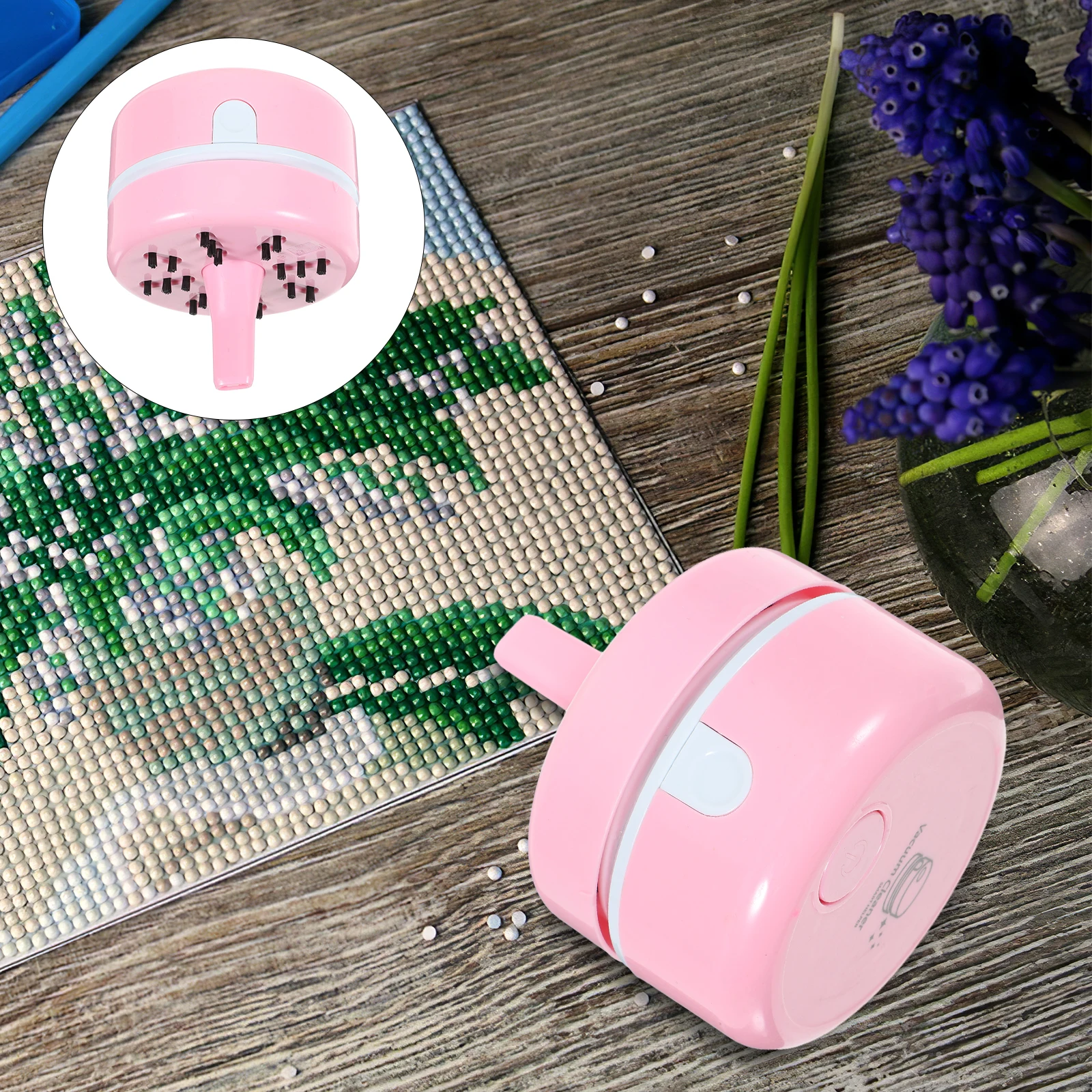 Vacuum Pink Drill ganizer Tools Cleaner Suction Picker Random Patterns Without Low Noise Charging Line