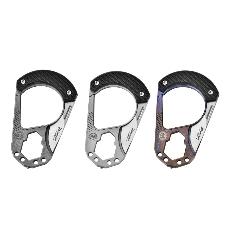 Titanium Alloy Key Chain Guard Broken Window Tungsten Steel Head Key Chain EDC Portable Multi-functional Outdoor Tool