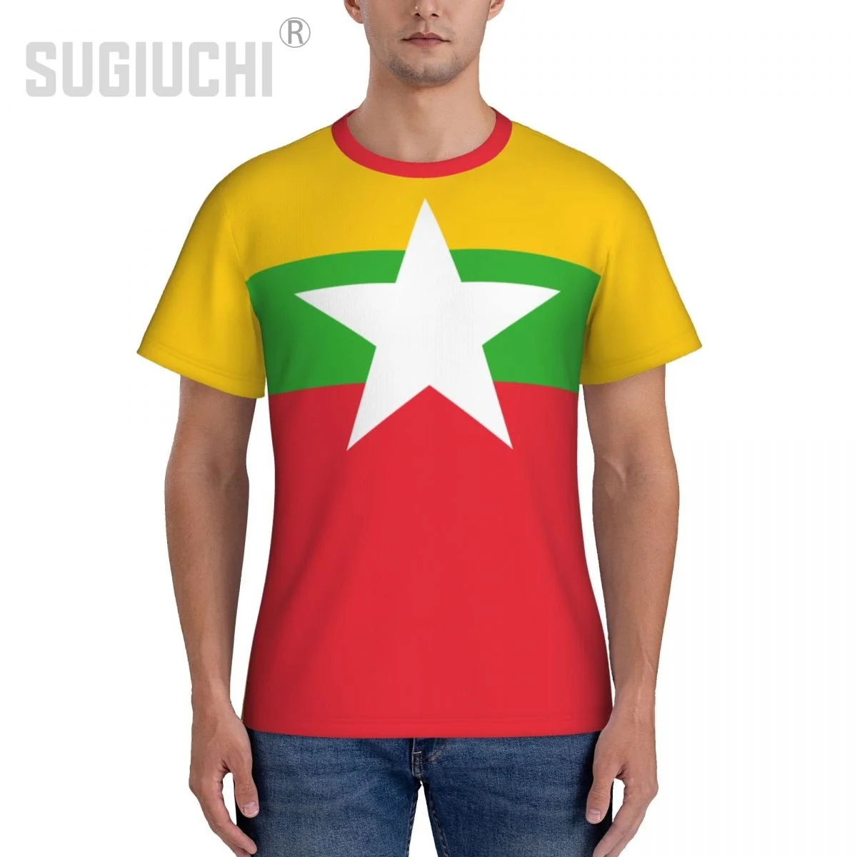 Tight Sports T-shirt Myanmar Flag Burmese 3D For Men Women Tees jersey Clothes Soccer Football Fans Gift Patriotic T shirt