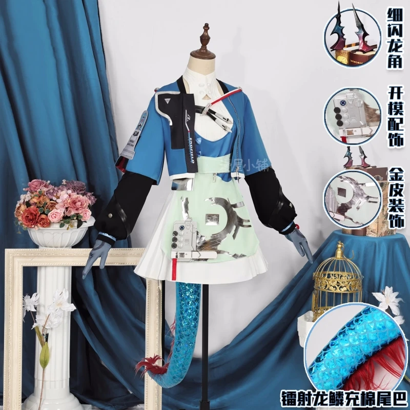 Disfraz de Cosplay de Chen Qianyu del Juego Arknights, Uniforme de Moda Anime para Mujer, Traje de Fiesta de Carnaval, Ropa para Juego de Roles