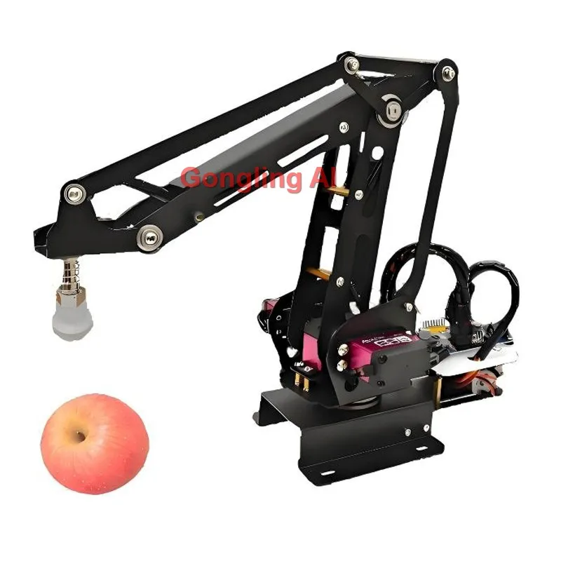 Assembled 4 Dof Robotic Arm Digital Servo Suction Cup Air Pump Metal ABB Industrial Robot for Arduino Programmable Robot Arm Kit