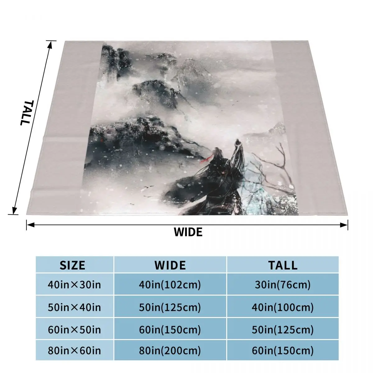 Wei wuxian and Lanzhan cultivating around the world married Throw Blanket Fashion Sofa Blankets christmas blanket