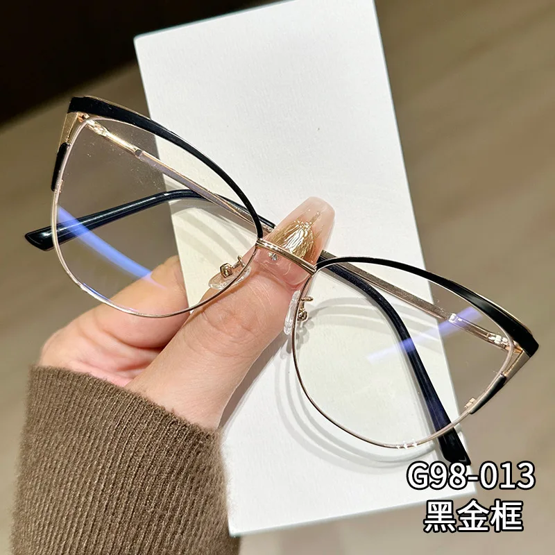 2025 new men women fashion metal eyeglass frames anti-blue light glasses lightweight and comfortable computer goggles whosale