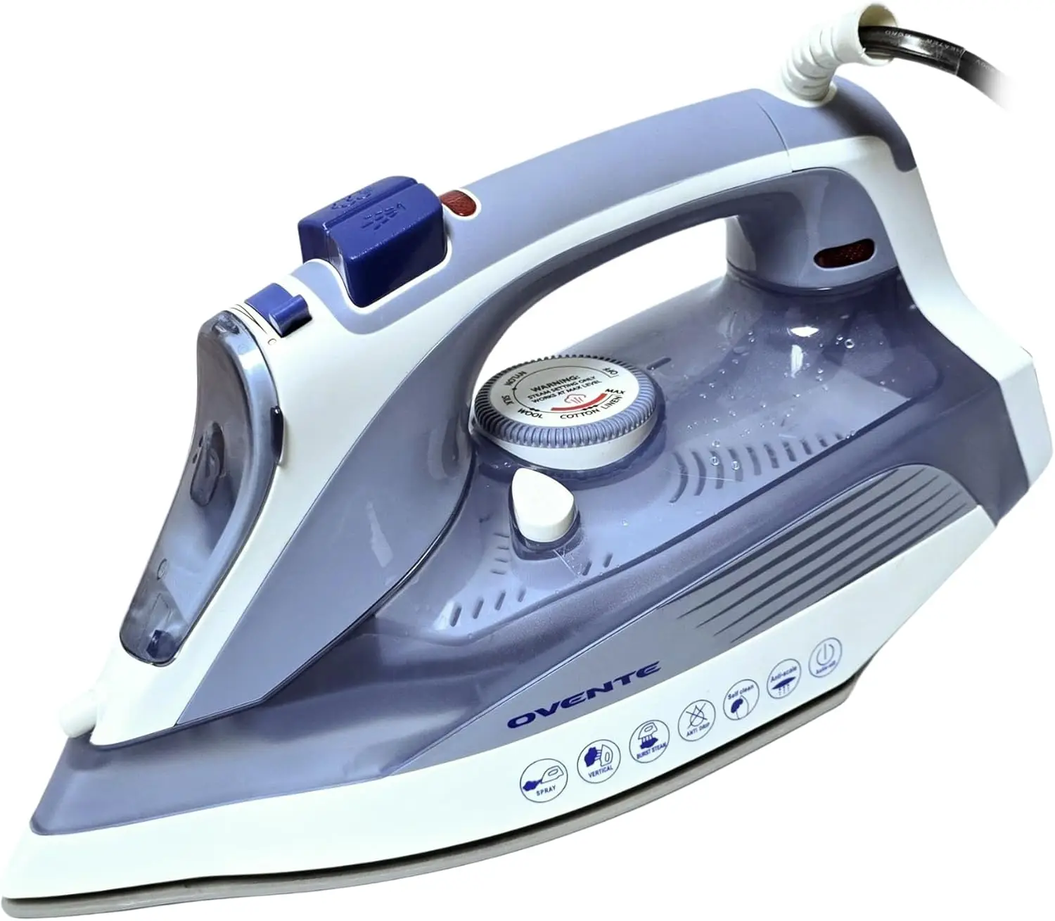 

Steam Iron, 1200W Ceramic Soleplate, Auto Shut-off, Self-Cleaning, 11.83oz Tank, Blue IRNL77BL