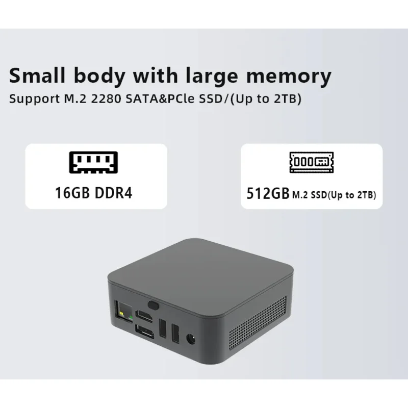 Mini PC Win 11 Linux Alder Lake-N N100 N150 HTPC Computer desktop con HD WI-FI5 DDR4 16GB 512GB SSD Mini PC per giochi