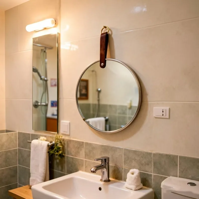 Salon Bathroom Mirror Minimalist Interior Fashion Save Space Safe Modern Decoration Mirror Big Size Spiegels Home Decoration