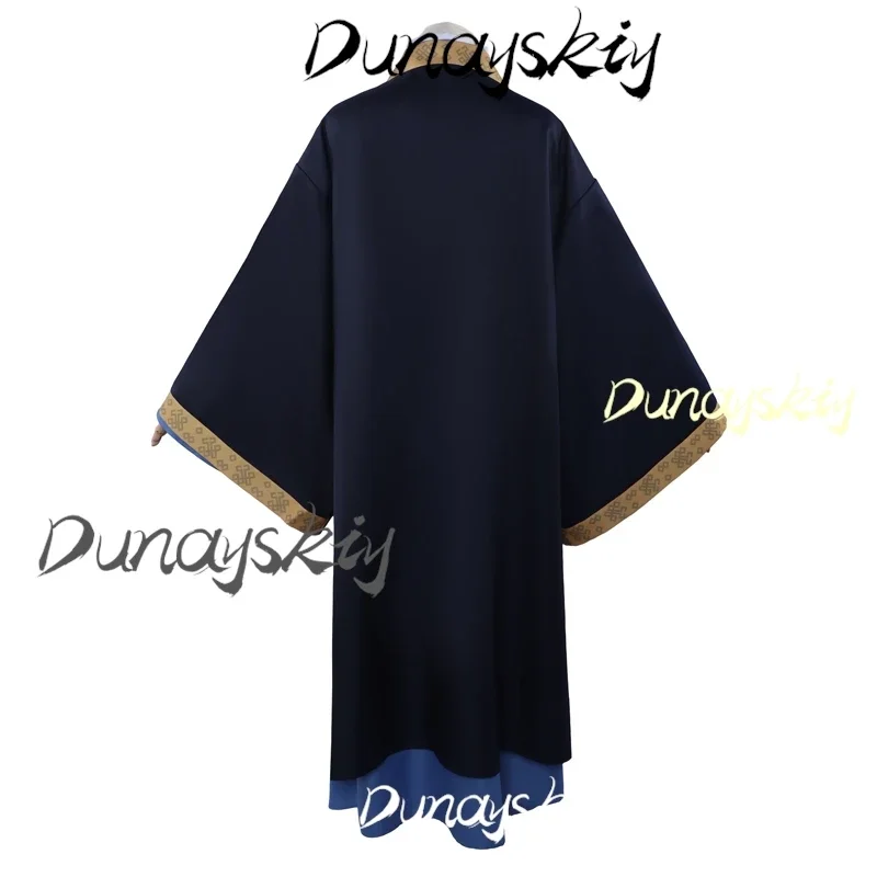 Cosplayanime o boticário diários jinshi cosplay traje adulto homem peruca azul robe uniforme headwear conjunto completo natal masculino custo