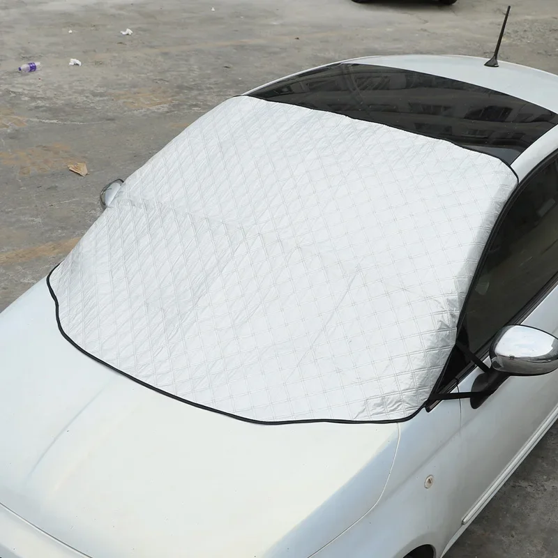 ل 2010-2022 فيات 500 أبارث الألومنيوم احباط الزجاج الأمامي للسيارة الشمس قناع الأشعة فوق البنفسجية حماية الثلوج درع اكسسوارات السيارات الخارجية