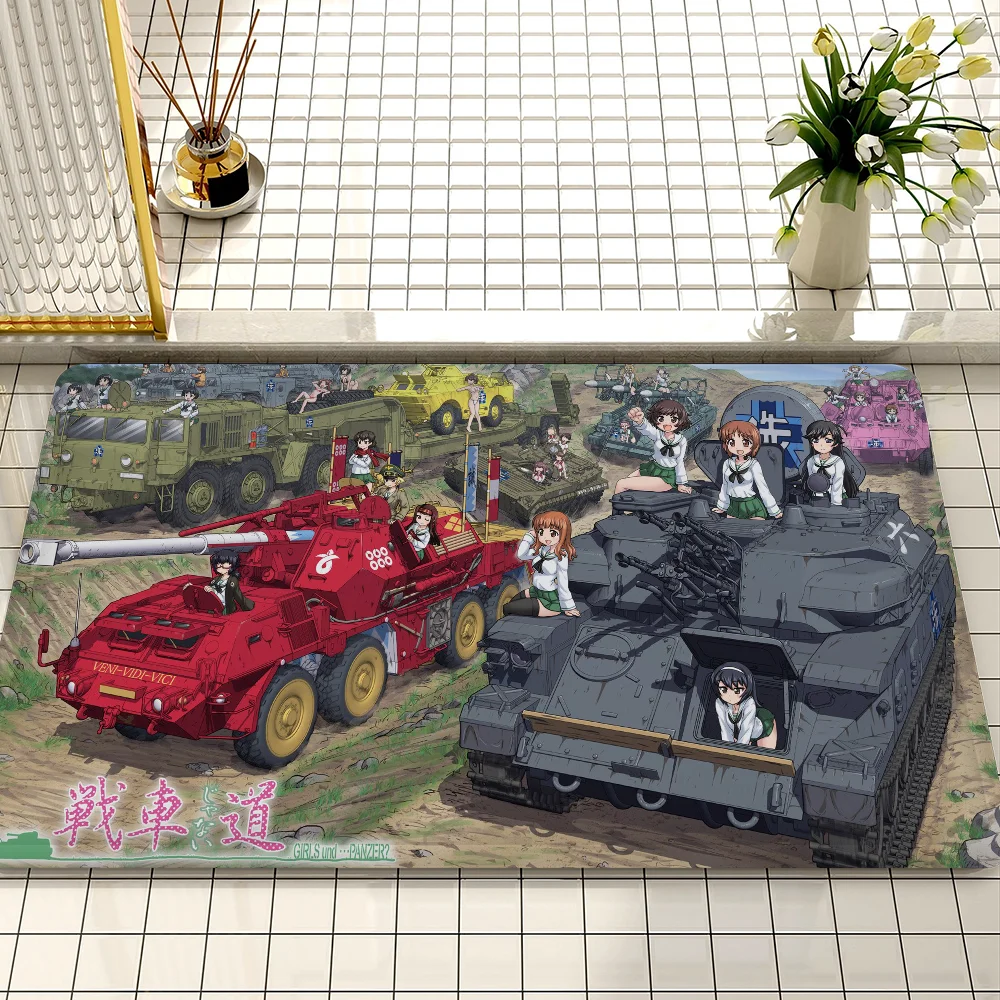 Japanese Anime GIRLS Und PANZER DIY Sticky Poster Vintage Room Bar Cafe Decor Home Decor