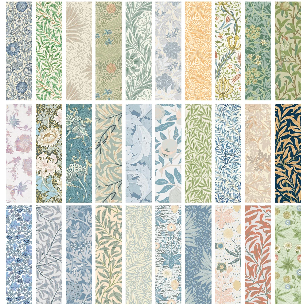 30PCS Maurice Flowers Bookmarks Nostalgia Cartoon Laptop Retro Gift Creative Stationery Living Room Unique Cartoon Bookmarks ﻿