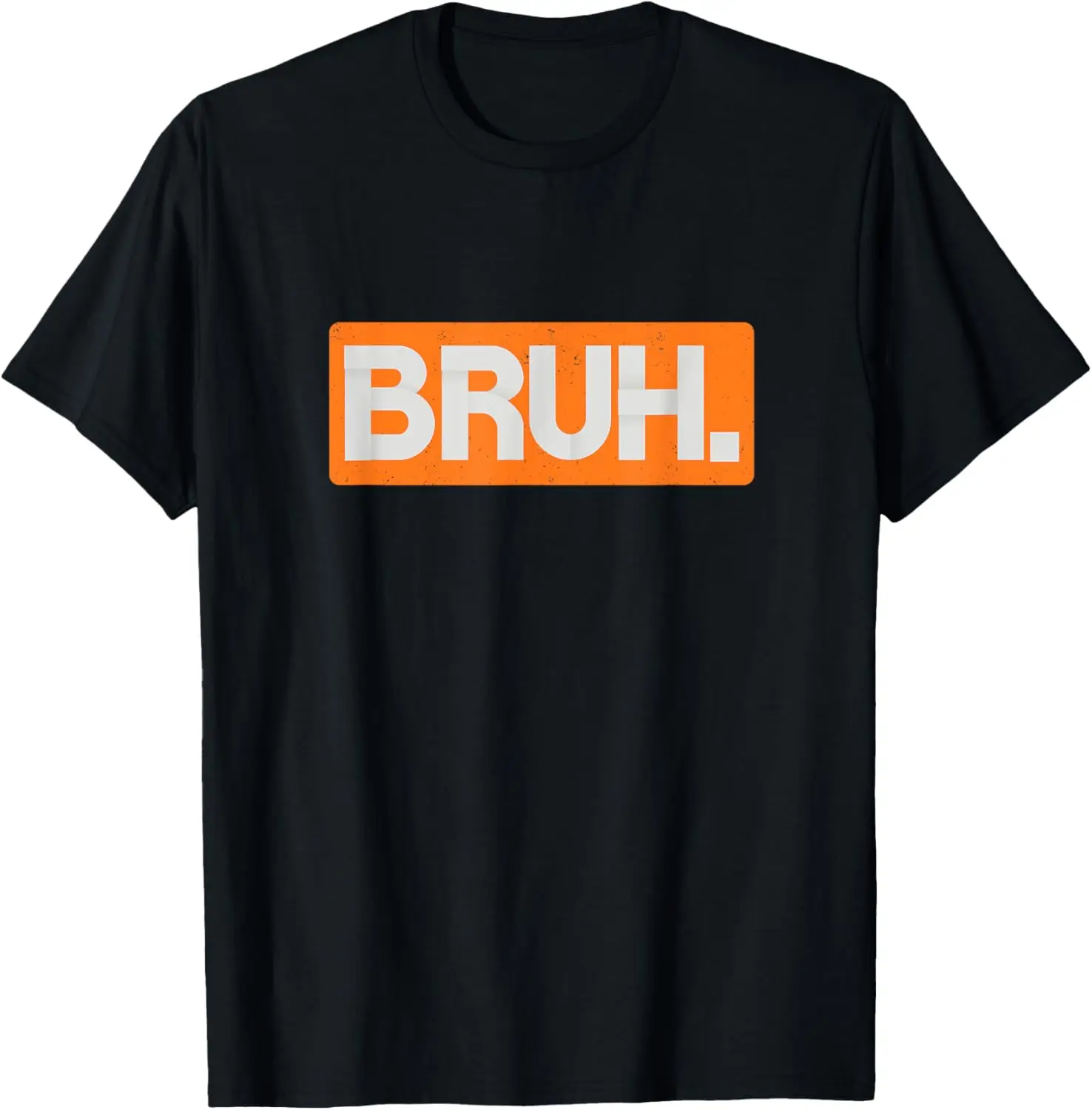 Orange Bruh Funny Saying Bro Mom Slang วัยรุ่นเสื้อยืดสีส้ม