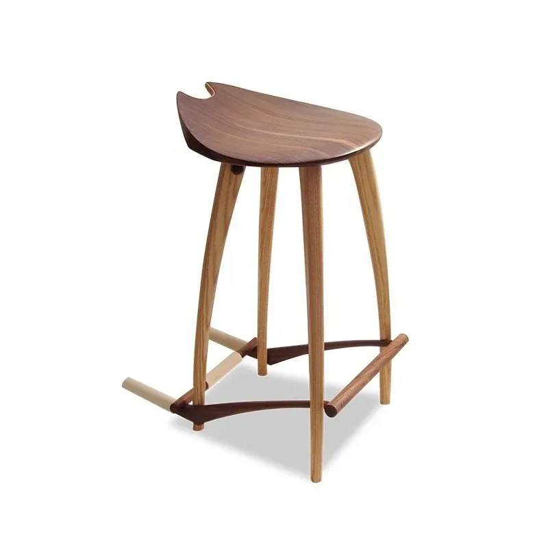 Guitar Chair Black Walnut Solid Wood Creative Seat Single Chair Light Luxury Premium Sense
