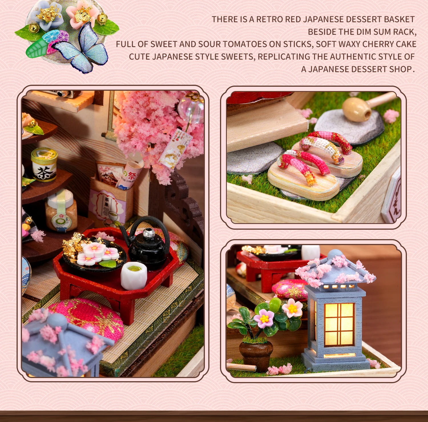Miniature Doll House DIY Small House Kit Handmade 3D Puzzle Assembly Model Building Room Home Decor Wooden Craft Birthday Gifts