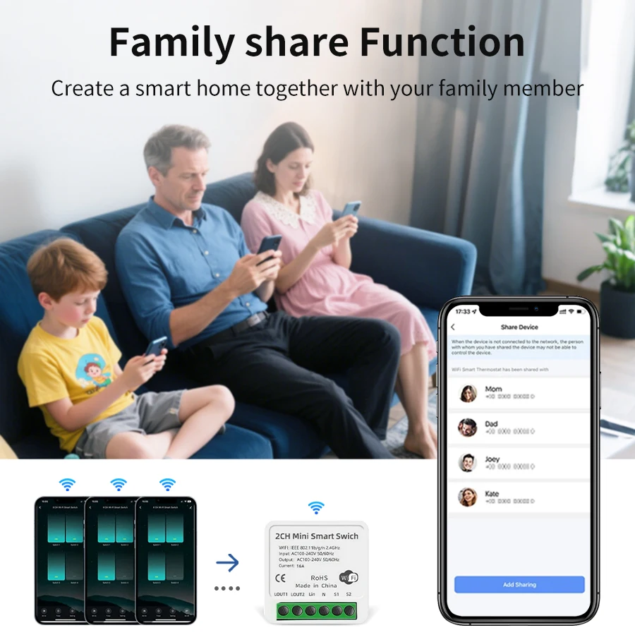Tuya Smart WiFi Switch Relay 100-240V 16A 1/2CH Breaker Intelligent Interruptor Smart Life App يدعم Alexa Google Home Alice #4