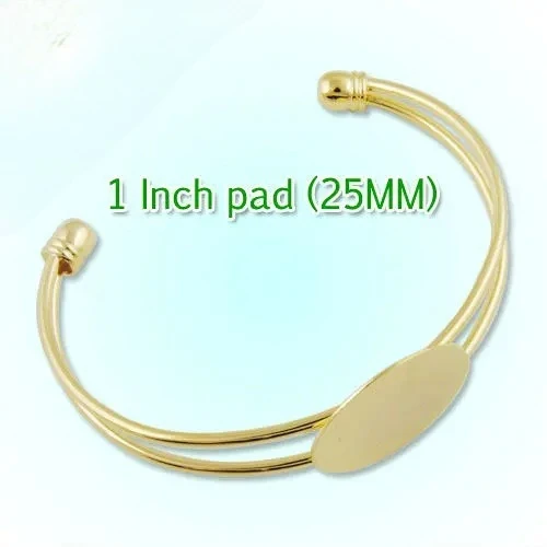 

10pcs 25MM Adjustable Bracelet Blanks,Bracelet Cabochon Bangle Base Bezal Tray Blank For DIY Jewelry Making-C1811