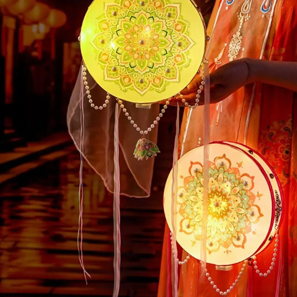 Intangible Cultural DIY Mid-Autumn Festival Lantern Manual Handmade Hand -held Luminous Lantern Chinese Style 3D
