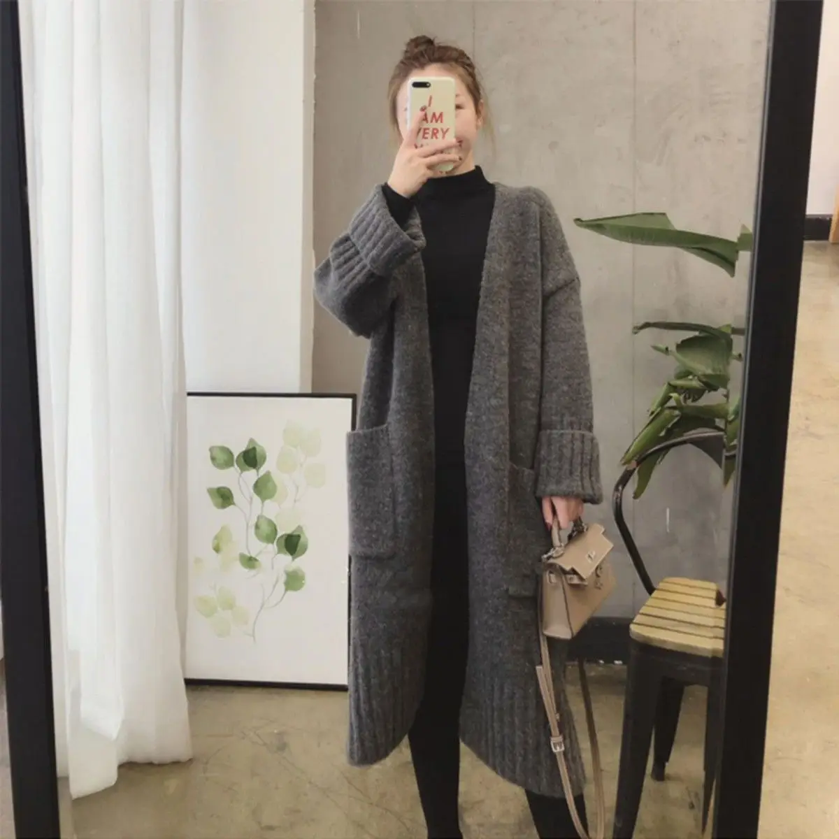 Wool Cardigans Jacket Women Spring Autumn Thin Long Sweater Fashion Temperament Ladies Knitted Coat Female Slim Elegant Outwear