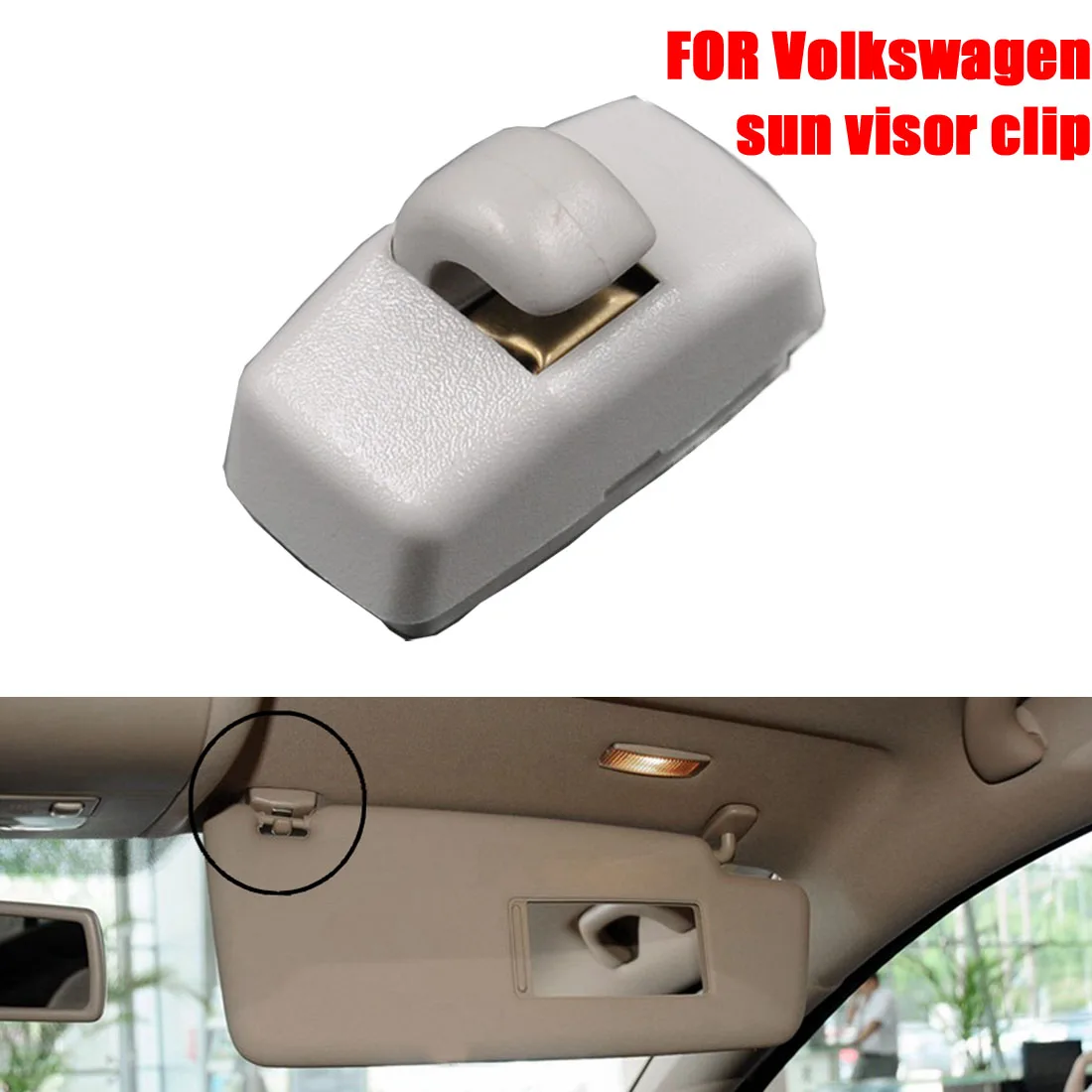 Sun Visor Clips For VW Amarok Beetle Bora Transporter T4 T5 T6 Passat B5 Polo Saveiro Sharan Golf 4 Touran EOS Caddy Campmob