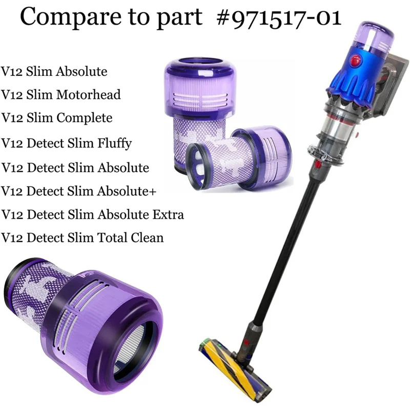 

Фильтры для Dyson V12 Detect Slim Detect Slim Animal Slim + беспроводной пылесос V12 Slim Absolute Сменный фильтр-AA26