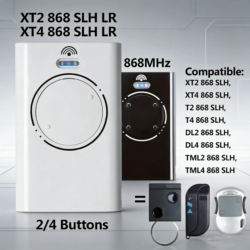 

868 МГц пульт дистанционного управления с подвижным кодом, совместимый с XT2 XT4 SLH LR, сменный пульт дистанционного управления для гаражных ворот для серии 868 SLH