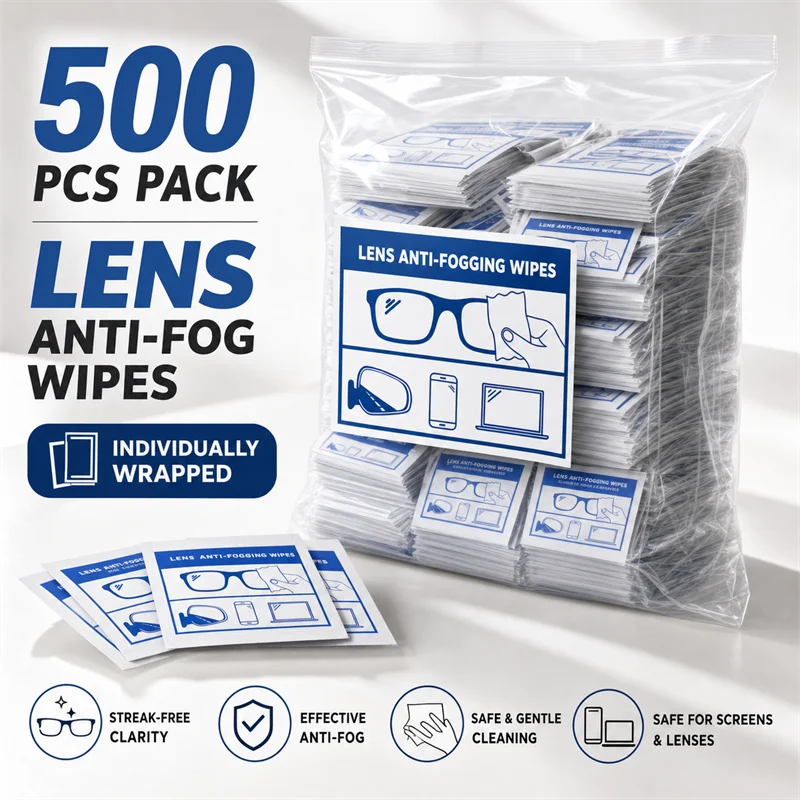 400/500 Pieces Set Quick Cleaning Lens Cloths Portable Oil Stain Removal Convenient Carry-Easy-To-Use Microfiber Wipes for Glass